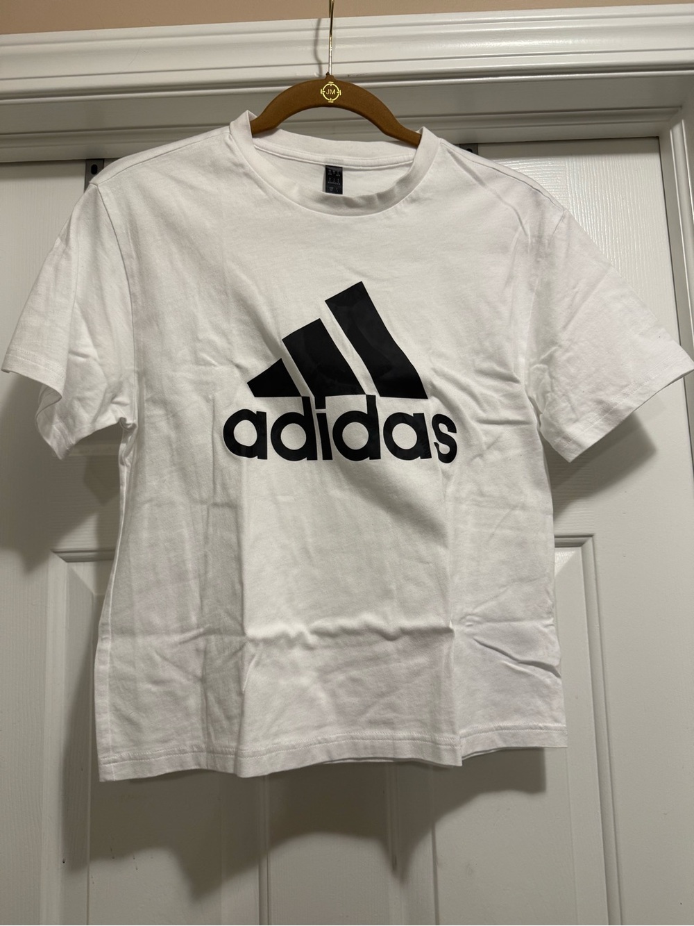 Adidas Women’s White w/ Black Logo T‑Shirt (Size: S)